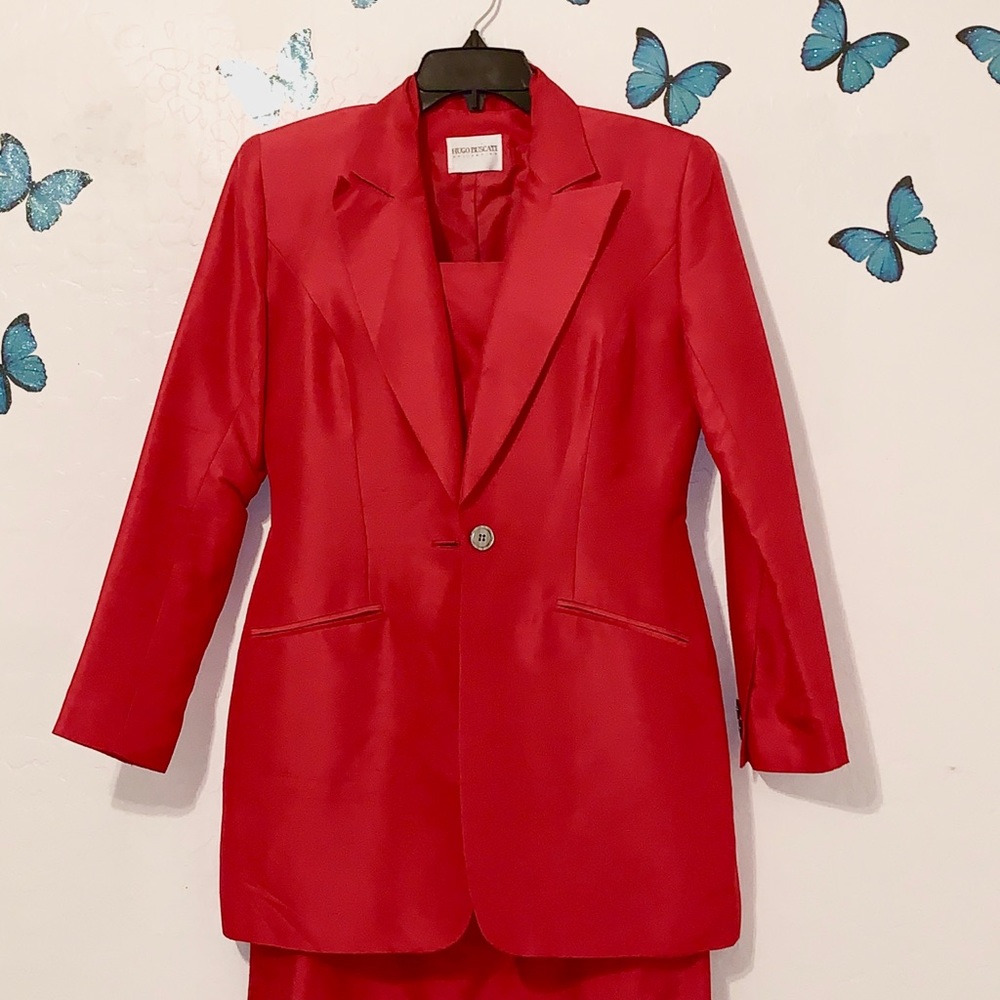 3 Piece 100% Silk Hugo Buscati Suit